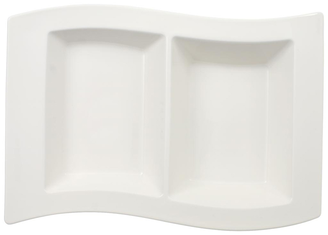 The New Wave 2 Part Divided Tray ($30.00) is elegant enough for a formal dinner party but equally suitable for a casual snack.  