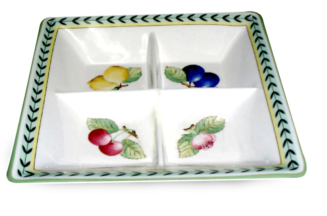 French Garden 4-Part Divided Tray