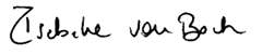 Isabelle von Boch signature