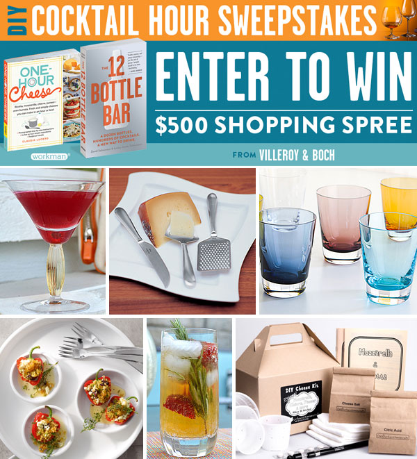 Enter to Win A $500 Shopping Spree from Villeroy & Boch + a DIY Cocktail Hour Kit.