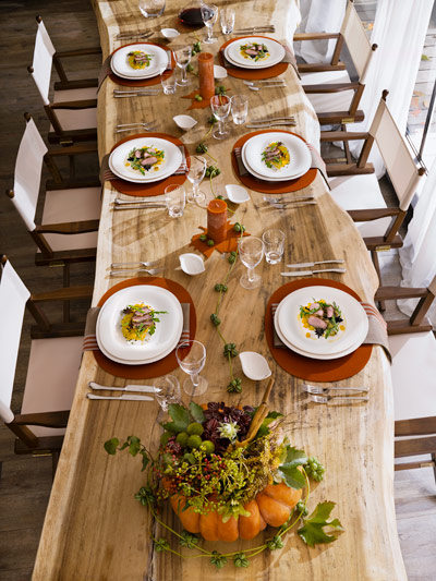 Fall Table with New Cottage Dinnerware