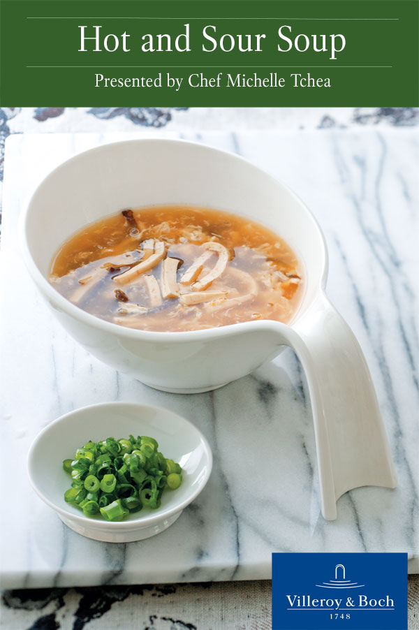 Hot and Sour Soup served in a Flow bowl by Villeroy & Boch 