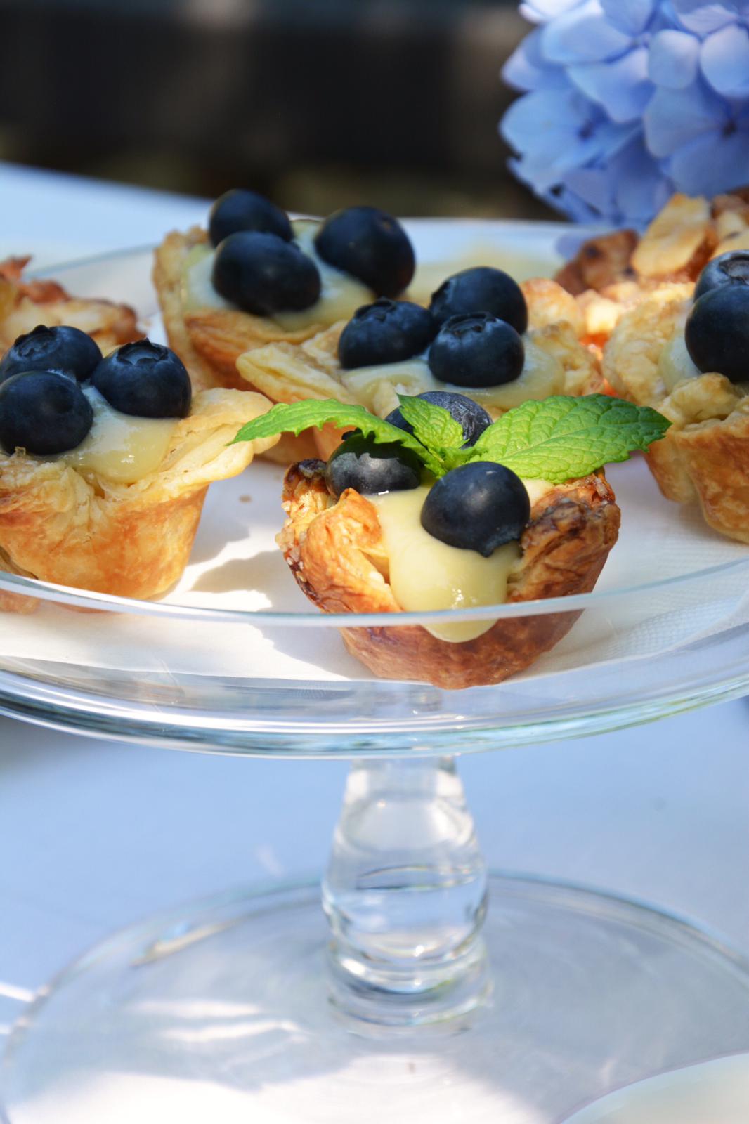 Blueberry Tarts with Lemon & Lavender Pastry Cream