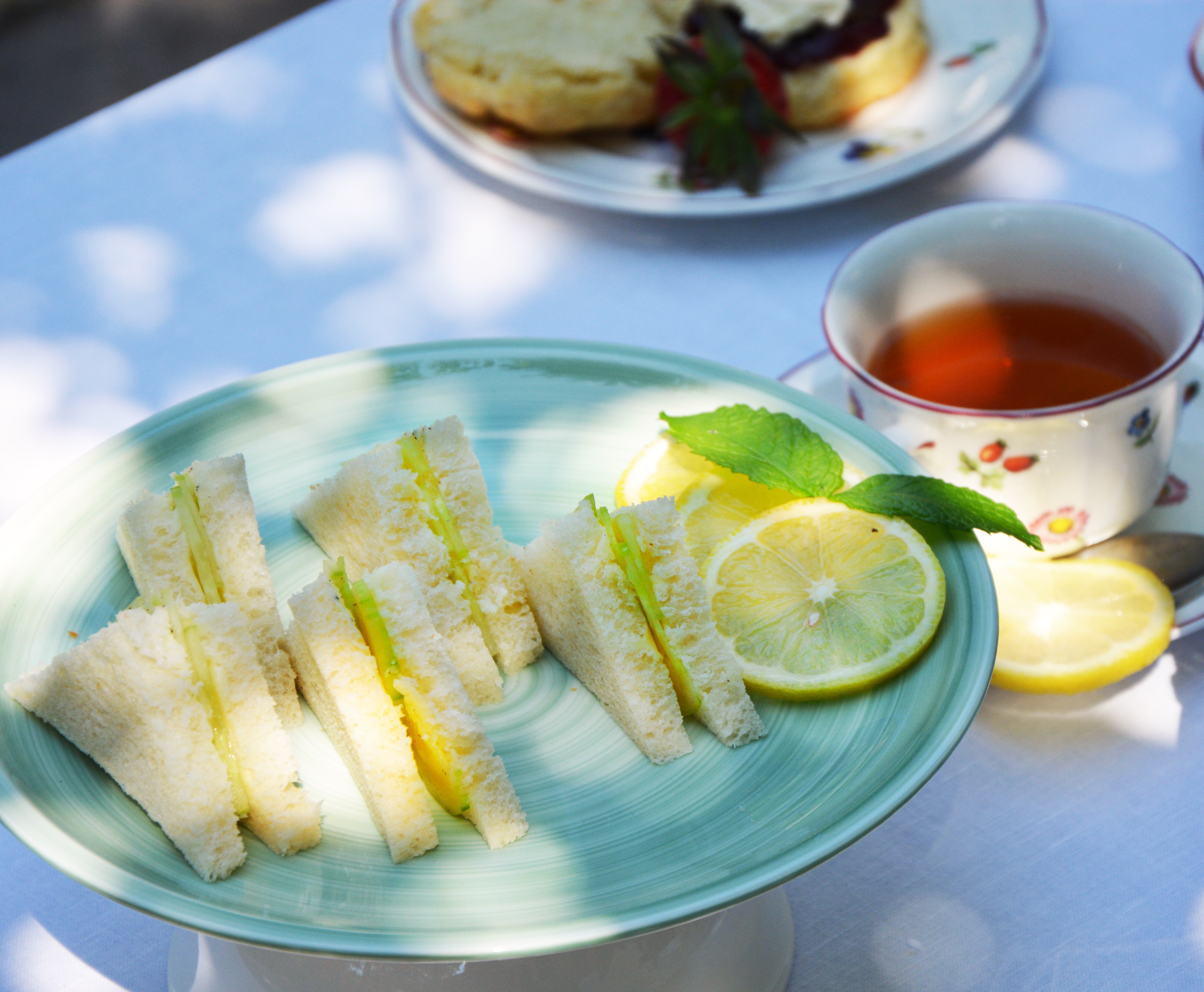 Cucumber finger sandwiches